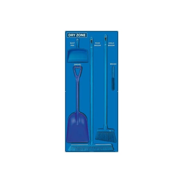National Marker Dry Zone Shadow Board Combo Kit, Blue/Black, 68 X 30, Aluminum -